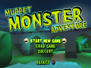 Muppet Monster Adventure title screen for Playstation